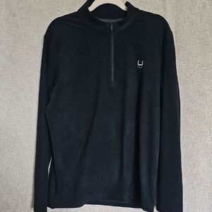 Huk Men's Black Quarter-Zip Long Sleeve Shirt